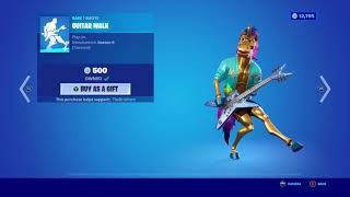 BOTH GUITAR EMOTES ARE IN THE ITEM SHOP GUITAR WALK amp ROCK OUT 🎸⚡️ [upl. by Enna]