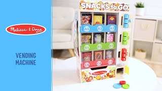 Melissa amp Doug Sort Stock Select Wooden Vending Machine Play Set [upl. by Robillard]