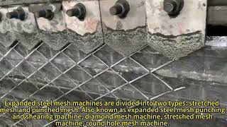 Automatic Expanded Diamond Metal Mesh Machinemetal mesh machineexpanded metal mesh production line [upl. by Anerual]