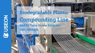 Biodegradable Plastic Compounding Line PPC PABT PLA PBS PCL TPS PVA PVOH [upl. by Euqcaj337]