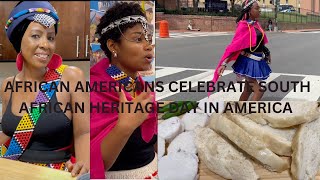 African Americans celebrate South African Heritage Day in America  Spreading the culture abroad [upl. by Godred510]