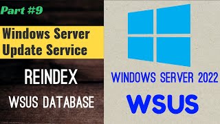 How to Reindex Microsoft WSUS Server Database  Windows Server 2022 [upl. by Akenn]