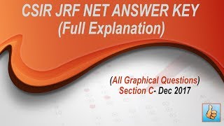 CSIR JRF NET Answer key with Explanation All Graphical Questions Part C Dec 2017 [upl. by Scheider]