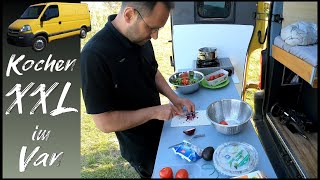 Größte Outdoor Küche im selbstgebauten Camper  Vanlife Deutschland [upl. by Ellersick]