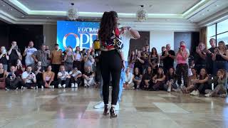 Kizomba Open Madrid Demo Urbankiz by Luis y Karen [upl. by Nnaycnan]