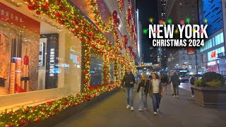 NYC Christmas Walk 2024 ✨ Macys Holiday Decoration Bryant Park Christmas Market NYC 4K Holiday Walk [upl. by Elrebmik473]