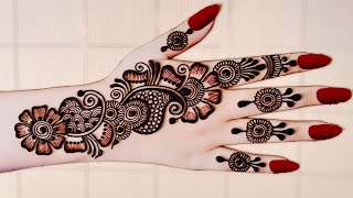 Simple mehndi design backhand  Mehandi ka design  Mehandi design  Mehandi  Mahadir dijain 2024 [upl. by Anifled]