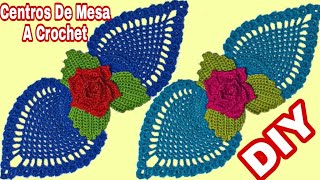 Centro de mesa tejido a crochet con flores Paso A Paso Muy fácil [upl. by Ynaittirb613]