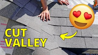 How to Install a Cut Valley  Shingle Roof Install Guide [upl. by Assyn307]