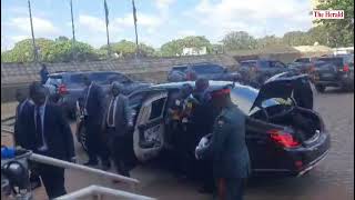 President Mnangagwa arrives at Zanu PF Headquarters for the Politburo meeting [upl. by Olotrab]