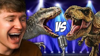 TYRANNOSAURUS REX and INDOMINUS REX Sings a SONG Reaction [upl. by Rotce18]