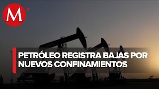 Petróleo baja por nuevos confinamientos en China y datos de empleo en EU [upl. by Leesa]