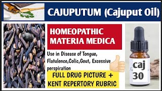 CAJUPUTUM HOMEOPATHIC MEDICINE  CAJUPUTUM 30 200 USES IN HINDI CAJUPUTUM Q KENT REPERTORY RUBRIC [upl. by Alf]