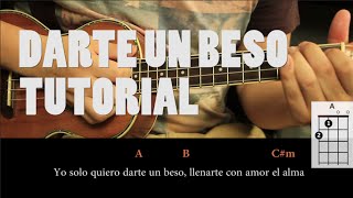 Prince Royce  Darte un Beso UKULELE Tutorial [upl. by Dowell]