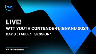 LIVE  T1  Day 6  WTT Youth Contender Lignano 2024  Session 1 [upl. by Yasmine]