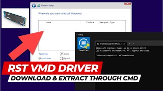 How to extract RST VMD driver through Command prompt for SSD instllation during Windows 10 Setup [upl. by Petuu]