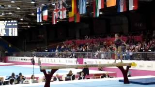 Larisa IORDACHE ROU Beam Senior Qualification European Gymnastics Championships 2012 [upl. by Enyt]