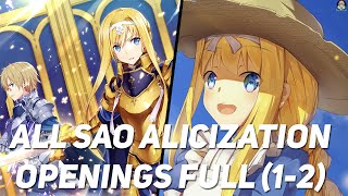 All Sword Art Online Alicization Openings FULL 12 [upl. by Ellennad764]