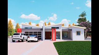 Butterfly 🦋 or Skillion Roof What is the difference In this 3bedroom Plan 2024 015 [upl. by Rihana]