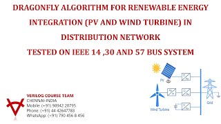 DRAGONFLY ALGORITHM FOR RENEWABLE ENERGY INTEGRATION PV AND WIND TURBINE IN DISTRIBUTION NETWORK [upl. by Ignatius]