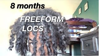 8 Month Freeform Dreads Update curly hair [upl. by Suoivatnod]