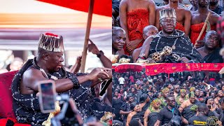 Asantehene at the final funeral rite of Nana adusei Poku akyempimhene [upl. by Ellatsyrc]