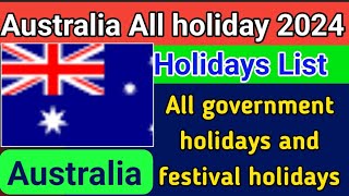 Australia public holidays in 2024 [upl. by Carpet]