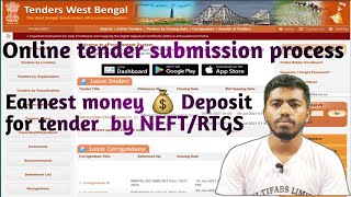 How to pay EMD for online tender How to payment tender earnest money by NEFTRTGS [upl. by Arthur]