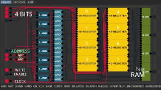 32Bits RAM in Digital Logic Sim digitallogic [upl. by Fusuy50]