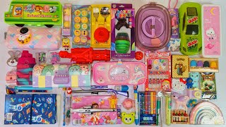 Ultimate Stationery Collection  colouring book set password lock pencil box laser light spinner [upl. by Annaeerb]