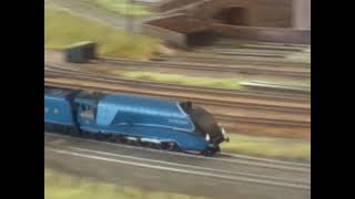 The HORNBY is LNER Gresley Class A4 No4498 Sir Nigel Gresley was running on OO Gauge Layout [upl. by Atimad162]