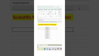 Scientific Notation to Number Format In Excel  Shorts excel exceltech msexcelformula [upl. by Georgianna]