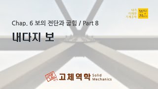 06장 보의 전단과 굽힘 part 8 내다지보  고체역학  재료역학 [upl. by Netty]