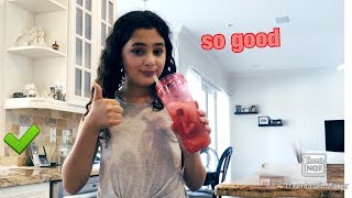 How to Make Starbucks Strawberry Açaí Refresher AT HOME  Vinnie Vlogs [upl. by Alam212]