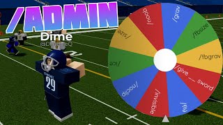 WHEEL OF ADMIN COMMANDS IN FOOTBALL FUSION 2 [upl. by Ezeerb]