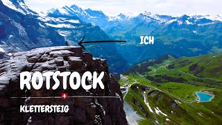 Schwindelfreiheit erforderlich Rotstock Klettersteig  am Fusse des Eigers [upl. by Ahsuas774]