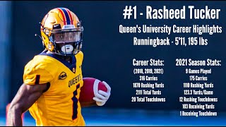 Rasheed Tucker 1 RB  2022 CFL Draft Prospect  Queens Football [upl. by Bozuwa119]