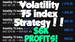 Best Volatility 75 index Strategy [upl. by Nnaecarg369]