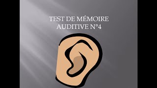 Test de mémoire auditive 4 [upl. by Photima]