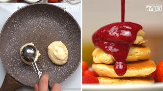 Mega PUSZYSTE naleśniki Japońskie Fluffy Pancakes [upl. by Hadihahs]