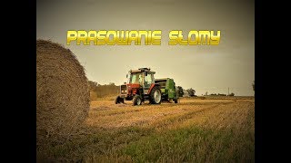 😉 Prasowanie słomy 😉 MasseyFerguson 3060 amp John Deere 545 [upl. by Oiramal]