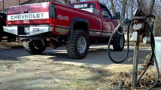 97 chevy 3500 4 inch straight pipe [upl. by Bamberger]