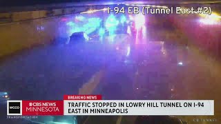 Developing Lowry Tunnel traffic at a standstill in Minneapolis [upl. by Akir]