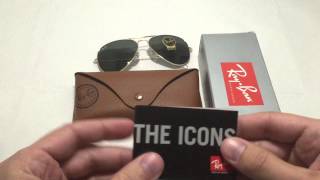 Очки RayBan 3025 Aviator Large Metal  Подробный Обзор [upl. by Sillihp860]