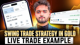 SWING TRADE STRATEGY FOR GOLD  LIVE TRADE EXAMPLE [upl. by Ellezig791]