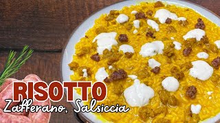 RISOTTO Salsiccia zafferano e fonduta al parmigiano  Come fare un risotto cremoso e saporito [upl. by Ayatnwahs844]