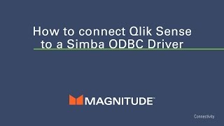 How to Connect QlikSense to any data source through an ODBC driver [upl. by Schiro]