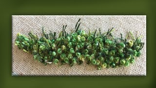 how to embroider stumpwork moss group [upl. by Eilsel]