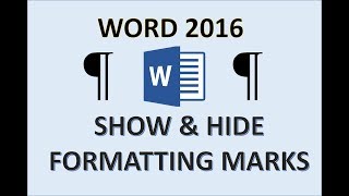 Word 2016  Formatting Marks  How to Show Hide Remove Paragraph Symbol  Citation Mark Symbols MS [upl. by Anas59]