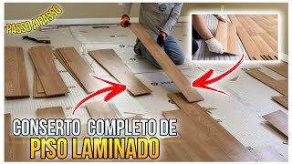 COMO REMOVER PISO LAMINADO SEM DANIFICAR E INSTALAR O PISO DA MANEIRA CORRETA [upl. by Akinohs]